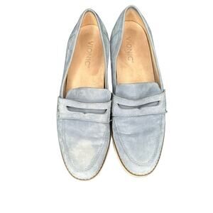 Vionic Light‎ Blue Academia Preppy Cheryl Platform Supportive Loafer Size 7 1/2